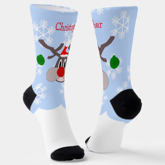 Rendierontwerp Kerstmis Sokken (Gebogen)