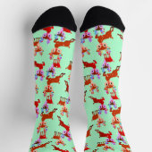 Rendierprancing in de val van de sneeuwbril sokken (Top)