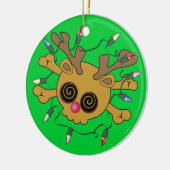 rendierschedel keramisch ornament (Links)