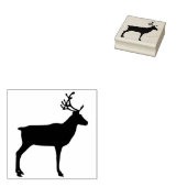 rendiersilhouet 	rubberstempel (Gestempeld)