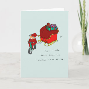 rendierstaking   Grappig Fietsen Kerst Kaart