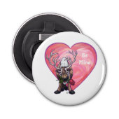 rendierValentijnsdag Button Flesopener (Voorkant)