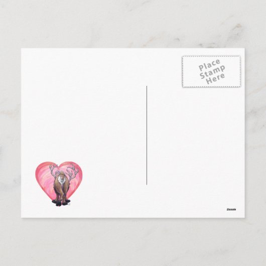 rendierValentijnsdag Feestdagenkaart (Achterkant)