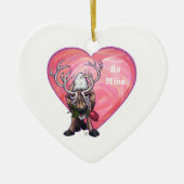 rendierValentijnsdag Keramisch Ornament (Voorkant)