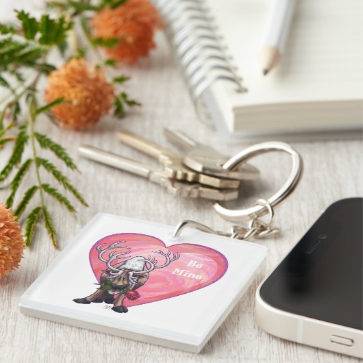 rendierValentijnsdag Sleutelhanger (Voorkant Rechts)