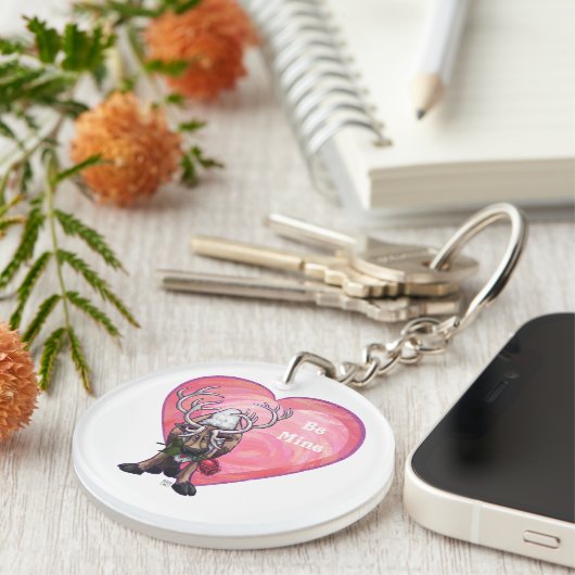 rendierValentijnsdag Sleutelhanger (Voorkant Rechts)