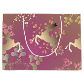 Rendiervlokken en Snowflakes Groot Cadeauzakje (Voorkant)