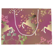 Rendiervlokken en Snowflakes Groot Cadeauzakje (Achterkant)