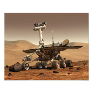 Renditie van Mars Rover door kunstenaar Foto Afdruk