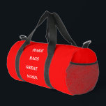 Rendre les sacs Duffel superbes<br><div class="desc">Duffel Storage Gym Beach Sac fourre-tout imprimé couture style et décontracté marque de mode accessoire imprimé avec un Make America Great Again jouer sur les mots et les noms de produits avec texte blanc sur MAGA rouge style arrière - plan couleur par TheFabricSeal impression sur demande shop à Zazzle.com #ZazzleMade...</div>