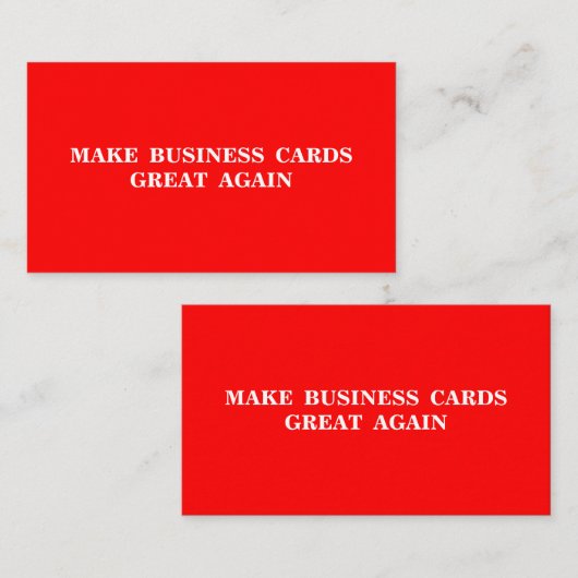 Rendre sa grandeur au Carte de visite (Devant / Derrière)