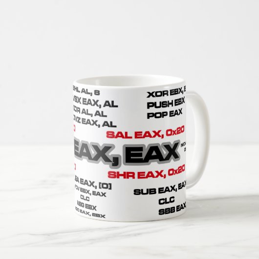 Rendre Zéro ZF==1 Mug Rouge (Devant droit)