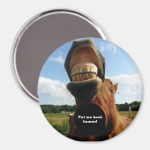 Rends-moi humain ! Aimant de cheval (Recto/Verso)