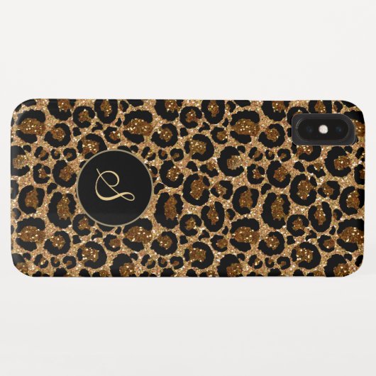 Rendy bladluipdruk met glitters Case-Mate iPhone case (Achterkant (horizontaal))