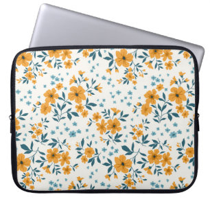 Rendy naadloos bloempatroon. eindeloze laptop sleeve