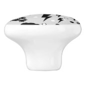 Rendy patroon keramische knop (Zijkant)