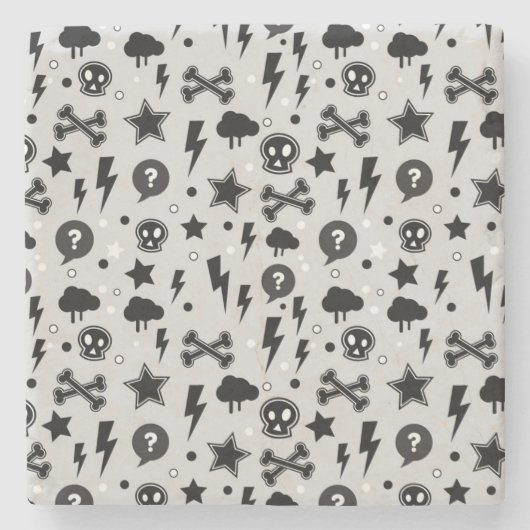 Rendy patroon stenen onderzetter (Voorkant)