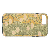 Rene Beauclair's Art Nouveau Stripes & Flowers Case-Mate iPhone Case (Achterkant (Horizontaal))