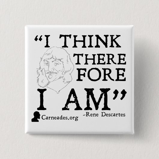 Rene Descartes Cogito Button (Voorkant)