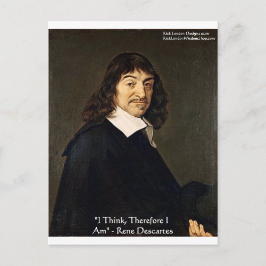Rene Descartes "Ik denk daarom" Gifts & Kaarten (Voorkant)