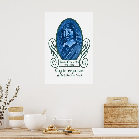 René Descartes Poster (Keuken)
