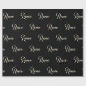 René Prénom Nom du papier cadeau (Plat)