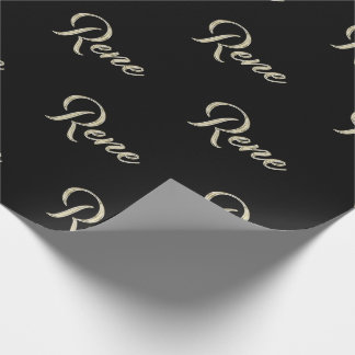 René Prénom Nom du papier cadeau