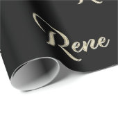 René Prénom Nom du papier cadeau (Coin rond)