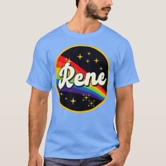 Rene regenboog in ruimte  stijl t-shirt