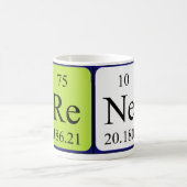 René tasse de nom de table périodique (Centre)