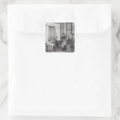 Rene Theophile Hyacinthe Laennec Vierkante Sticker (Tas)