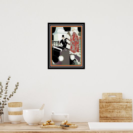 Rene Vincent Art Deco Print "Automobilia" 16 x 20 (Keuken)