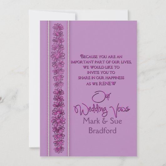 Reneing Wedding Vows - Radiant Orchid - Kaart (Voorkant)