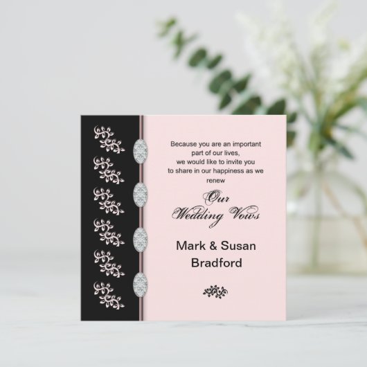 Reneing Wedding Vows - Uitnodiging (Staand voorkant)