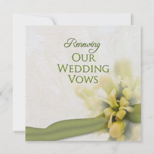 Reneing Wedding Vows - Uitnodiging - Floral