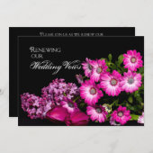 Reneing Wedding Vows - Uitnodiging - Paarse ventil (Voorkant / Achterkant)