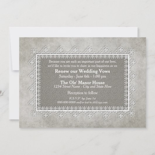 Renew Wedding Vows -  uitnodiging (Achterkant)