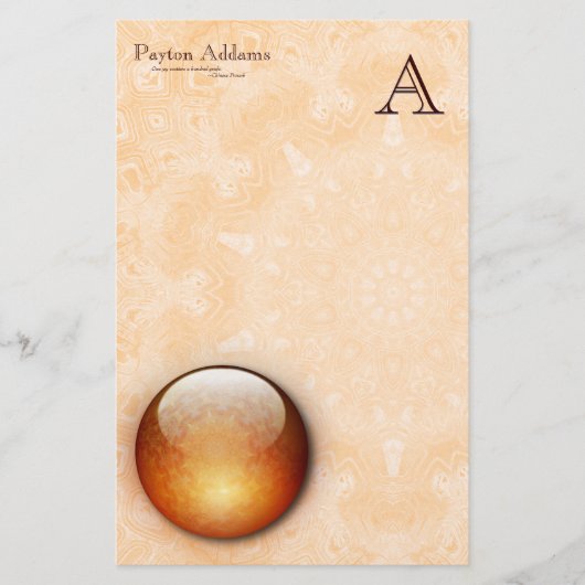 Renewal Jewel - Monogram Stationery Briefpapier (Voorkant)