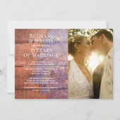 Renewing Vows Rustic Floral Photo Uitnodiging (Voorkant)