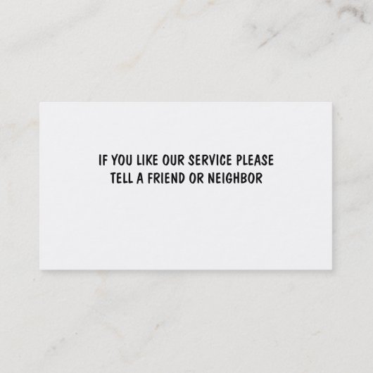 Renforcement des Cartes de visite (Dos)