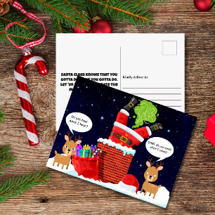 Renkieren Stinkende Kerst Moppige Pappende Kerstma Feestdagenkaart