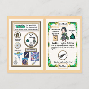 Renkin Wizard - Rhenium Element Briefkaart