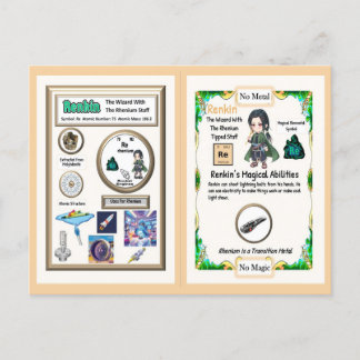 Renkin Wizard - Rhenium Element Briefkaart