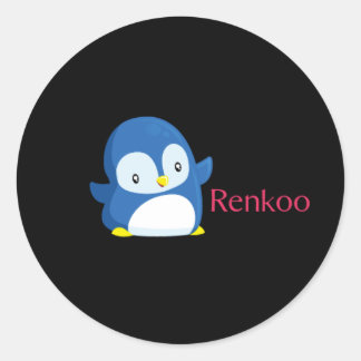 Renkoo Penguin Zwarte Sticker