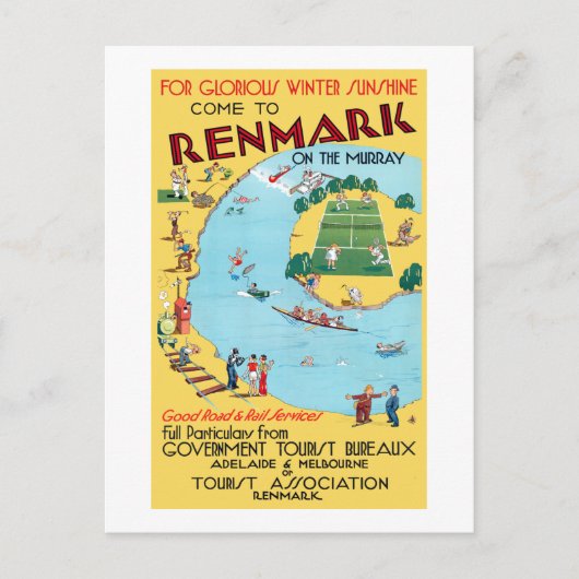  Renmark op het Australische reizen Murray Briefkaart (Voorkant)