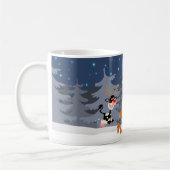 Renne dans la tasse de neige (Gauche)