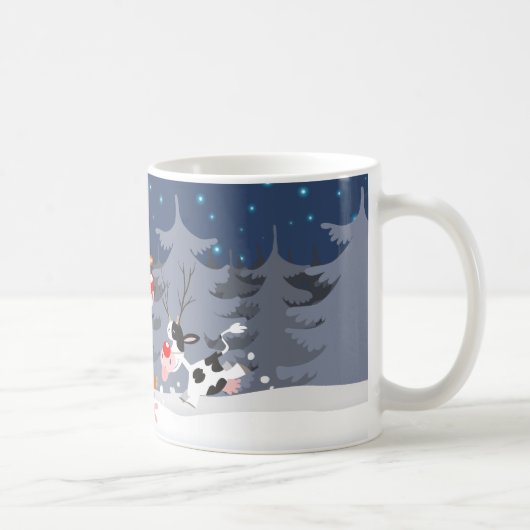 Renne dans la tasse de neige (Droite)