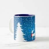 Renne dans la tasse de Noël de neige (Devant gauche)