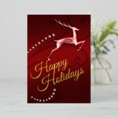 Renne de carte de vacances rouge (Debout devant)