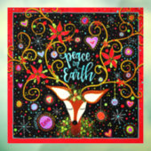 Renne de la paix sur Terre ! Autocollant pour fenê (Feuille 3)